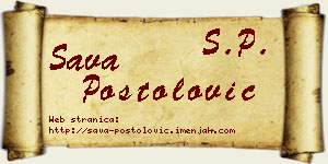 Sava Postolović vizit kartica